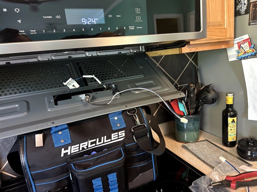 Whirlpool Microwave. Light Socket Holder Replacement in Raleigh